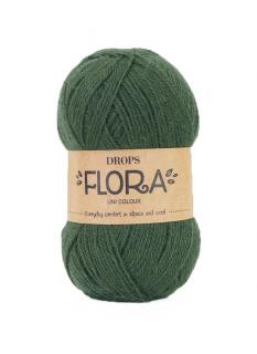 Příze DROPS Flora uni colour 32 - tmavá zelená