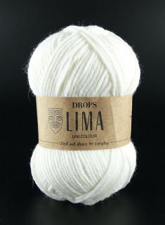 Příze DROPS Lima uni colour - 1101 bílá