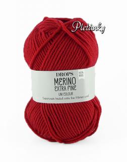 Příze DROPS Merino Extra Fine uni color 11 - červená
