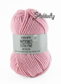 Příze DROPS Merino Extra Fine uni color 25 - růžová