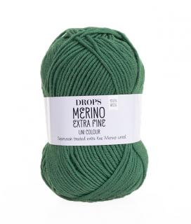Příze DROPS Merino Extra Fine uni color 31 - jedlově zelená