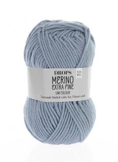Příze DROPS Merino Extra Fine uni color 38 - modrá liška