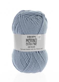 Příze DROPS Merino Extra Fine uni color 38 - světle šedá (do modra)