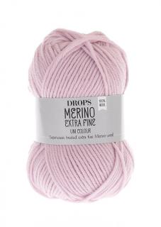 Příze DROPS Merino Extra Fine uni color 40 - pudrová růžová