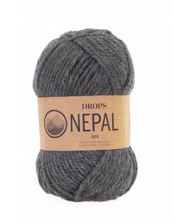 Příze DROPS Nepal mix 0517 - tmavá šedá