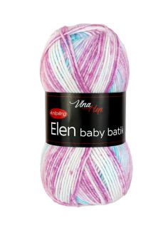 Příze Elen baby batik 5113 - bílá, odstíny růžové