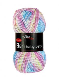 Příze Elen baby batik 5118 -  růžová, modrá, bílá, žlutá