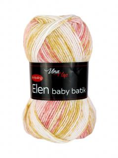 Příze Elen baby batik 5119 -  růžová, žlutá, bílá