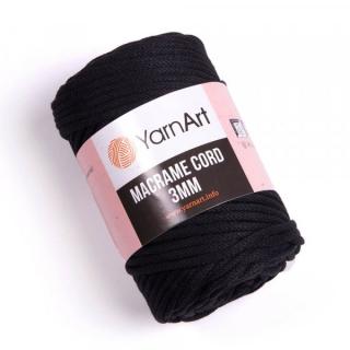 Příze Macrame Cord 750, 3 mm - černá