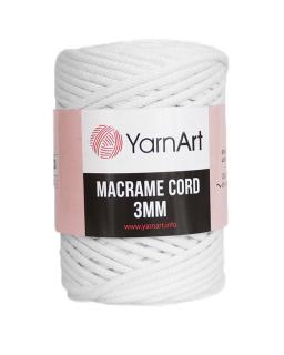 Příze Macrame Cord 751, 3 mm - bílá