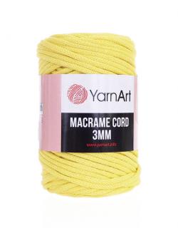 Příze Macrame Cord 754, 3 mm - žlutá