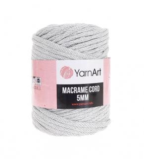 Příze Macrame Cord 756, 5 mm - světle šedá