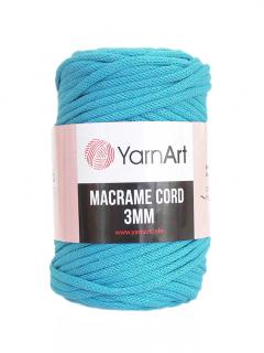 Příze Macrame Cord 763, 3 mm - tyrkysová