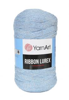 Příze Ribbon Lurex 729 - světle modrá se stříbrnou nitkou