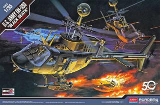 Academy - Bell OH-58D Kiowa, U.S ARMY,  BLACK DEATH , Model Kit vrtulník 12131, 1/35