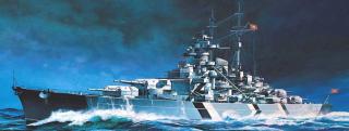 Academy - bitevní loď Bismarck, Model Kit 14218, 1/800