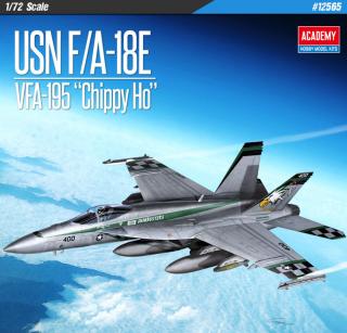 Academy - Boeing F/A-18E Super Hornet, US NAVY, VFA-195  Chippy Ho , Model Kit 12565, 1/72