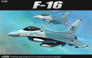 Academy - General Dynamics F-16 Fighting Falcon, USAF, Model Kit 12610, 1/144