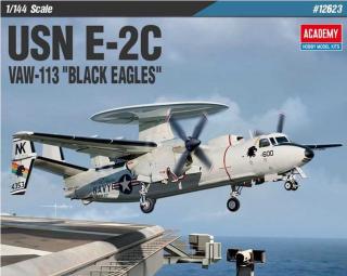 Academy - Grumman E-2C Hawkeye, USN, VAW-113  BLACK EAGLES , Model Kit letadlo 12623, 1/144