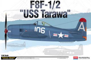 Academy - Grumman F8F-1/2 Bearcat-1/2, USS Tarawa (LHA-1), Model Kit 12313, 1/48