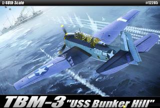 Academy - Grumman TBF-3 Avenger, USS Bunker Hill (CV-17), Model Kit 12285, 1/48