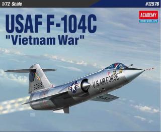 Academy - Lockheed F-104C Starfighter, USAF,  Vietnam War , Model Kit letadlo 12576, 1/72