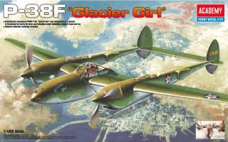Academy - Lockheed P-38F Lightning - Glacier Girl, Model Kit 12208, 1/48
