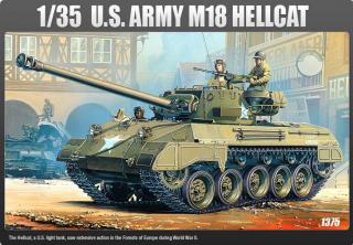 Academy - M18 Hellcat, US Army, Model Kit 13255, 1/35