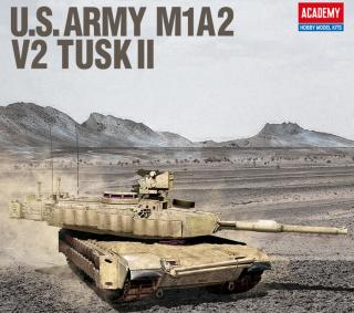 Academy - M1A2 V2 TUSK II Abrams, US Army, Model Kit 13504, 1/35