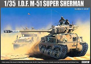 Academy - M51 Super Sherman, IDF, Model Kit 13254, 1/35