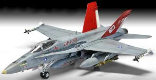 Academy - McDonnell Douglas F/A-18A Hornet, USMC, VMFA-232  Red Devils , Model Kit 12520, 1/72