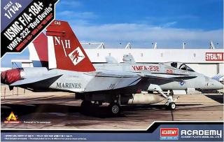 Academy - McDonnell Douglas F/AA-18 Hornet, USMC, VMFA-232  Red Devils , Model Kit letadlo 12627, 1/144