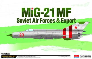 Academy - Mikojan–Gurevič Mig-21 MF  sovětské letectvo+export , Model Kit 12311, 1/48