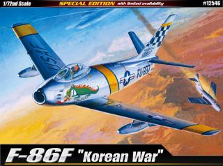 Academy - North American F-86F Sabre, USAF, válka v Koreji, Model Kit 12546, 1/72
