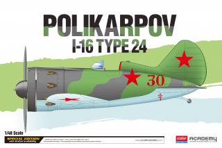 Academy - Polikarpov I-16 Type 24 LET, Model Kit letadlo 12314, 1/48