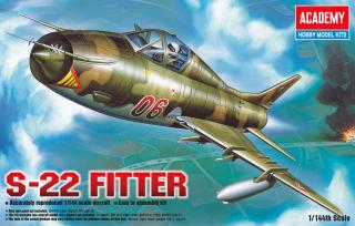 Academy - Suchoj Su-22  Fitter , ruské letectvo, Model Kit 12612, 1/144