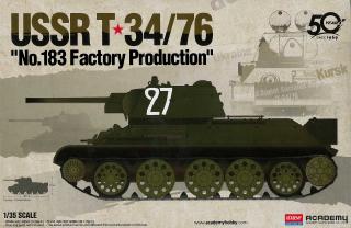 Academy - T-34/76  No.183 Factory Production , SSSR, Model Kit 13505, 1/35