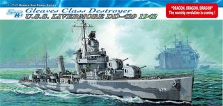 Academy - U.S.S. Livemore DD-429,  Gleaves class destroyer (smart kit), Model Kit loď 1027, 1/350