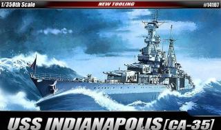 Academy - USS CA-35 Indianapolis, Model Kit loď 14107, 1/350