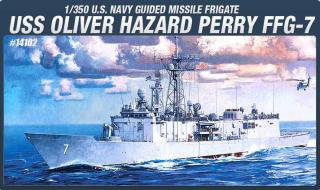 Academy - USS OLIVIER HAZARD PERRY FFG-7, Model Kit loď 14102, 1/350