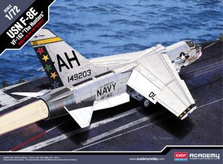 Academy - Vought F-8E Crusader, USN, VF-162  The Hunters , Model Kit letadlo 12521, 1/72