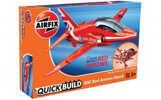 Airfix - Bae Hawk, RAF, Red Arrows, Quick Build letadlo J6018
