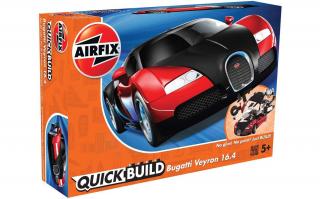 Airfix - Bugatti Veyron - červená, Quick Build J6020