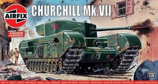 Airfix - Churchill Mk.VII, Classic Kit VINTAGE A01304V, 1/76