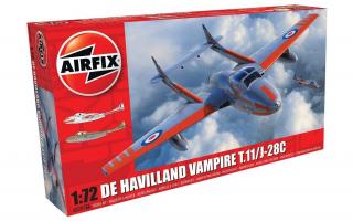 Airfix - deHavilland Vampire T.11 / J-28C, Classic Kit letadlo A02058A, 1/72