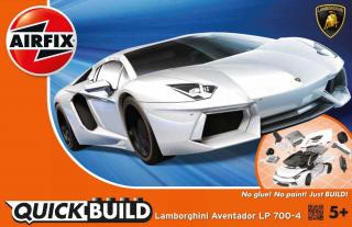 Airfix - Lamborghini Aventador - bílá, Quick Build J6019