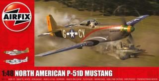 Airfix - North American P-51D Mustang, Classic Kit letadlo A05131A, 1/48