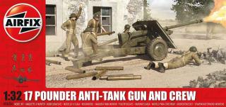 Airfix - protitankové dělo OQF 17 pounder, reedice, Classic Kit A06361, 1/32