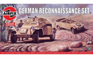 Airfix - set průzkumných vozidel KdF 82 Kübelwagen a Sd.Kfz.222 Leichter Panzerspähwagen, Classic Kit VINTAGE A02312V, 1/76