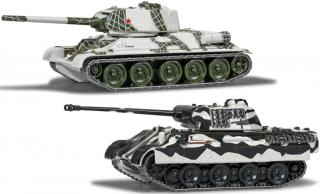 Corgi Set - T-34 + PzKpfw V., Wehrmacht a sovětská armáda, bonus kódy do hry World of Tanks